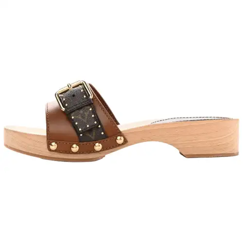 LOUIS VUITTON Cottage Slide Slippers Women's Brown