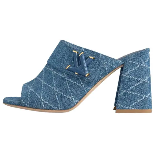 LOUIS VUITTON Shake Slide Slippers 8.5cm Women's Blue
