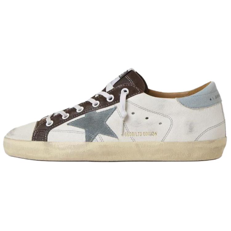 Женские кеды Golden Goose Super-Star LTD (бело-синие)