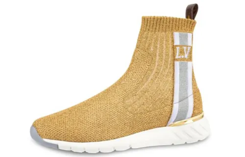 LOUIS VUITTON Lv Aftergame High Top Sports Shoes Gold Women's