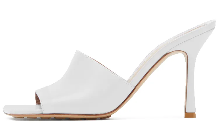 Bottega Veneta Stretch Slide Slippers Women's Optical Fibers White