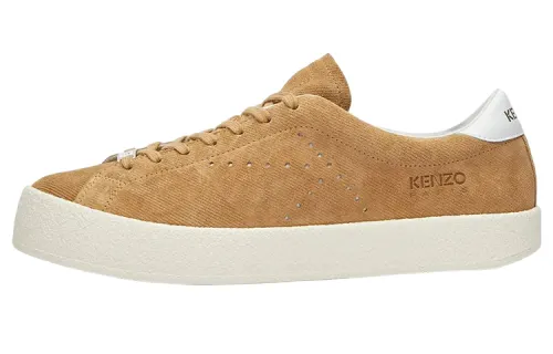 KENZO Swing Low Top Trainers Suede Beige