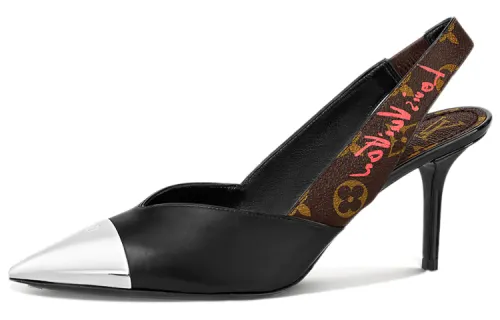 LOUIS VUITTON Grace Slim Heel High Heels Women's Brown