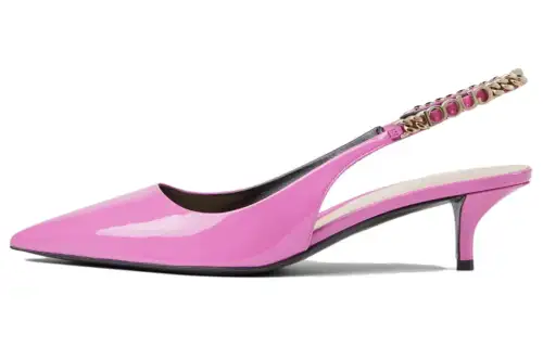 GUCCI Signoria 24 Spring Summer Collection Leather Slim Heel High Heels 4.5cm Women's Pink