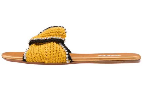 MIU MIU Stylish Sandal Women's Yellow