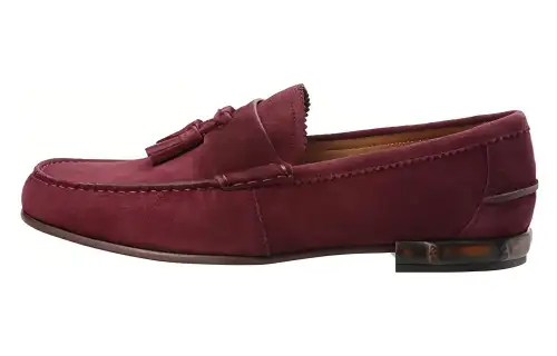 GUCCI Suede Casual Shoes Men's Burgundy
