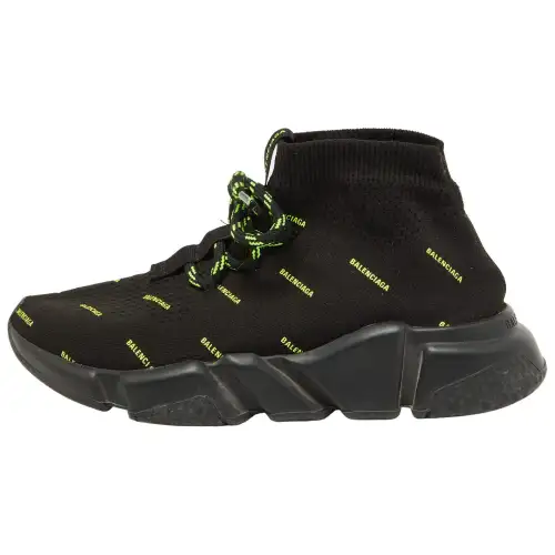 Balenciaga Speed Lace-Up 'All Over Print - Black Yellow Fluo'