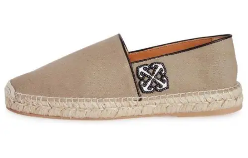 OFF WHITE Anglette Arrow Embroidered Slip On Espadrilles