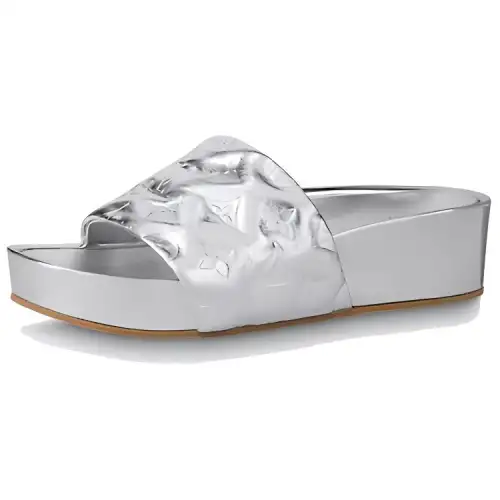 LOUIS VUITTON Jumbo Flatform Stylish Sandal Women's Silver