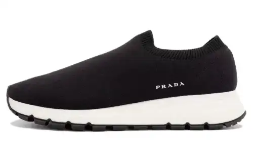 PRADA Fabric Low top Casual Shoes Men's Black