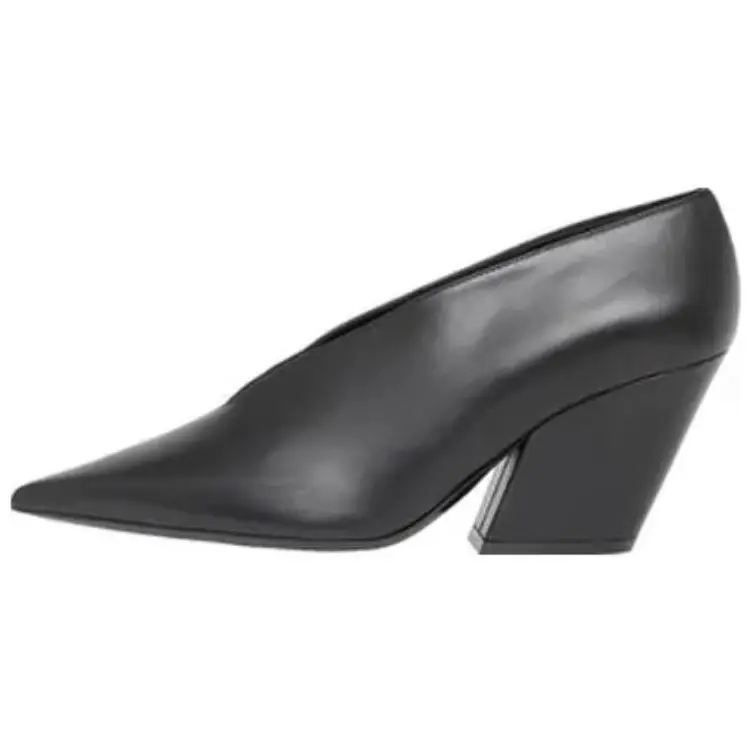 Burberry Leather High Heels 8cm Women's Black