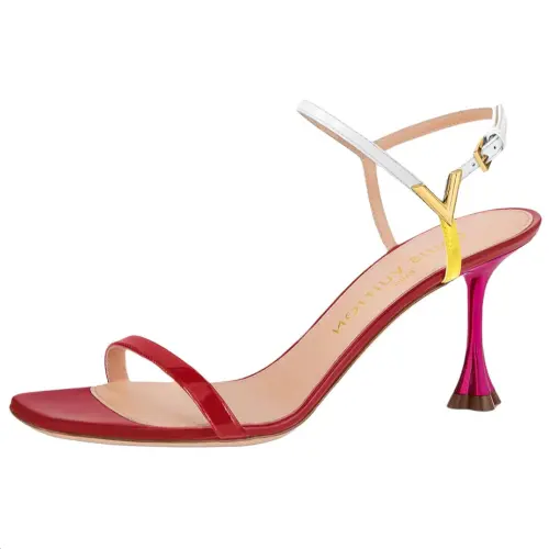 LOUIS VUITTON Blossom Cow Leather Fashion Trend Slim Heel High Heels 7.5cm Women's Pink