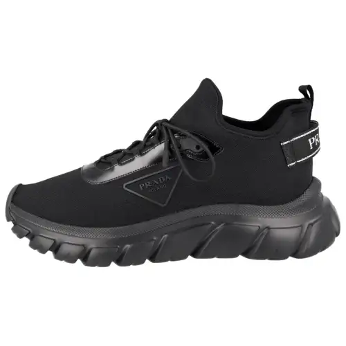 PRADA Fabric Low top Casual Shoes Men's Black