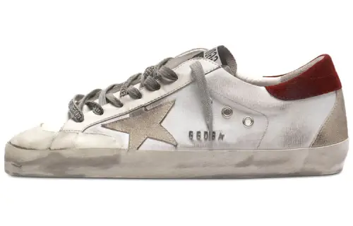 Golden Goose Super Star Low top Skateboard Shoes Men's White Red