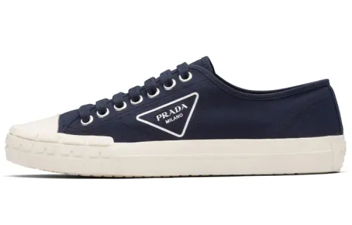 PRADA Low top Canvas Shoes Men's Blue