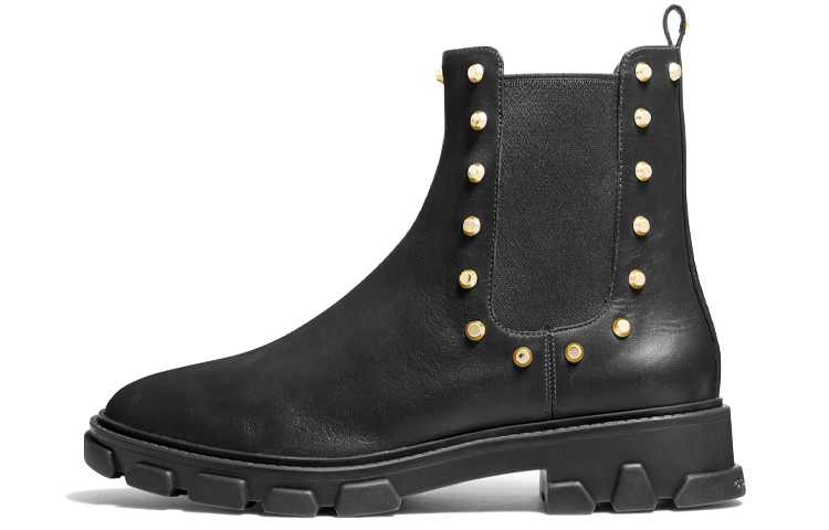 MICHAEL KORS Ridley Leather Chelsea Boots Women's Black