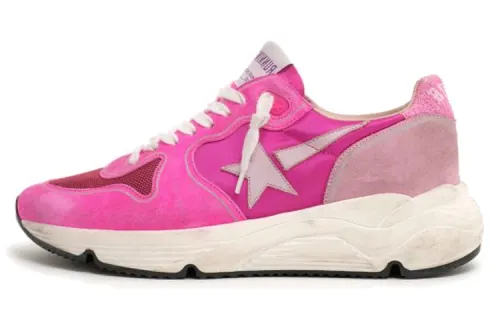 Golden Goose Fuchsia Casual Shoes Women's Pink Distressed