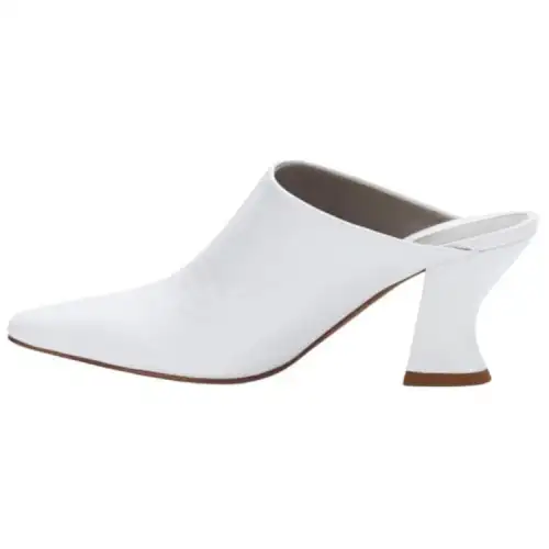 Bottega Veneta Almond Closed Toe Slippers 8.5cm Women's White