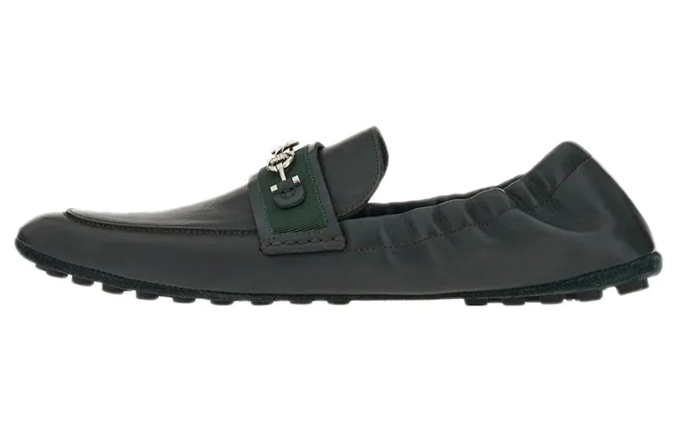 FERRAGAMO GANCINIGANCINI Leather Men's Casual Shoes Men's Winter Teal