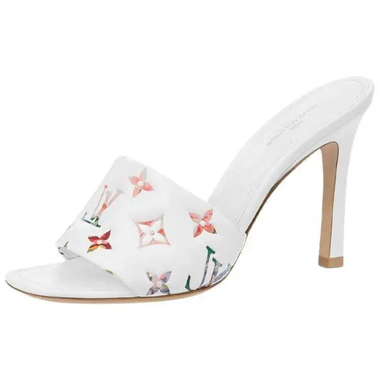 LOUIS VUITTON Revival Slide Slippers Women's White