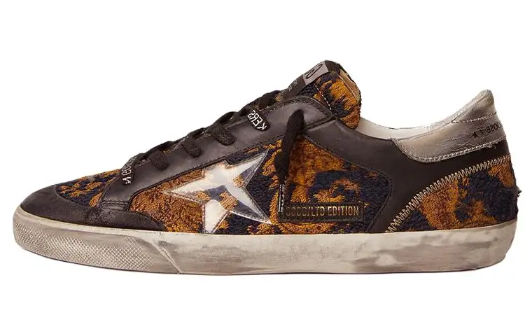 Golden Goose Super Star Penstar LAB Low top Skateboard Shoes Women's Silver Umber Distressed