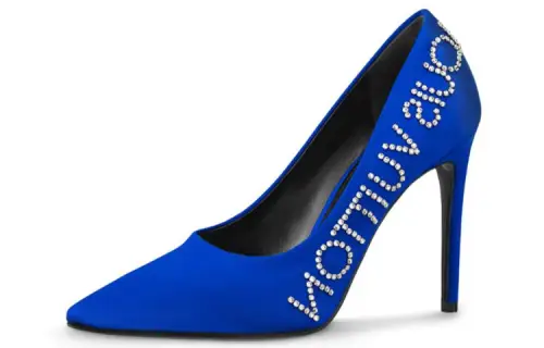 LOUIS VUITTON Call Back Slim Heel High Heels 10.5cm Women's Blue