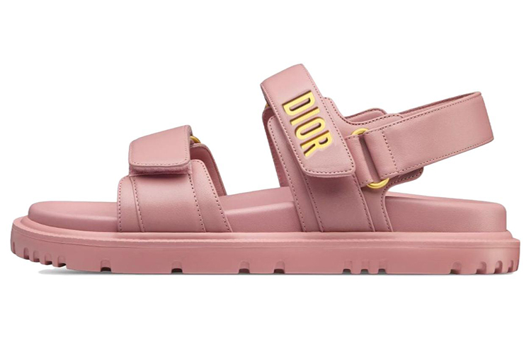 DIOR DiorAct Leather One Strap Sandals Women's Pink