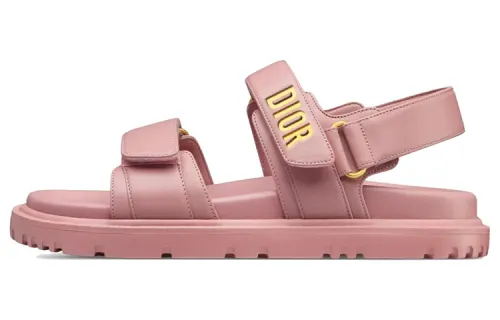 DIOR DiorAct Leather One Strap Sandals Women's Pink