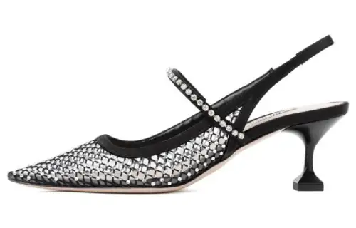 MIU MIU Irregular Heel High Heels Women's Black