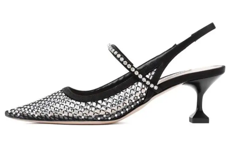 MIU MIU Irregular Heel High Heels Women's Black