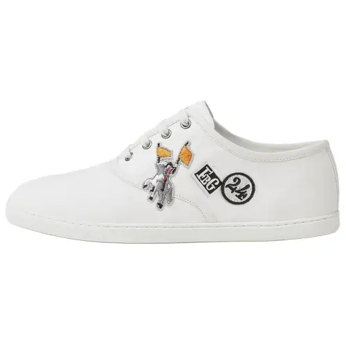 HERMES Innocent Low top Canvas Shoes Men's White