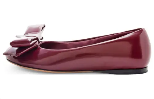 LOEWE Puffy Leather Women's Casual Shoes Women's Red Brown