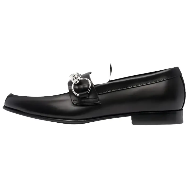 Burberry Loafers Men's Black White