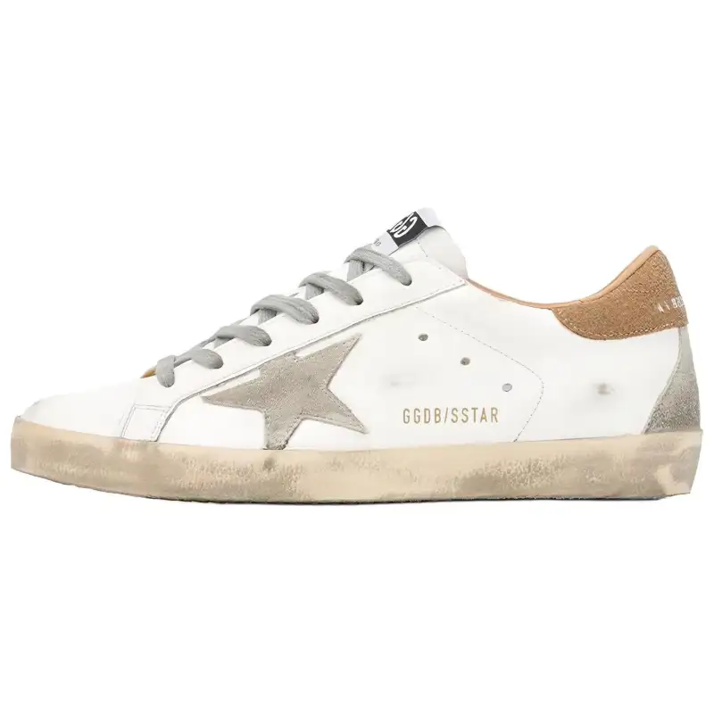 Golden Goose Super Star Leather Low top Stylish Skateboarding Shoes Women's White