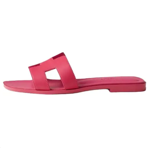 HERMES Oran Slide Slippers Women's Pink