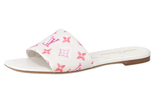 LOUIS VUITTON Revival Slide Slippers Women's White