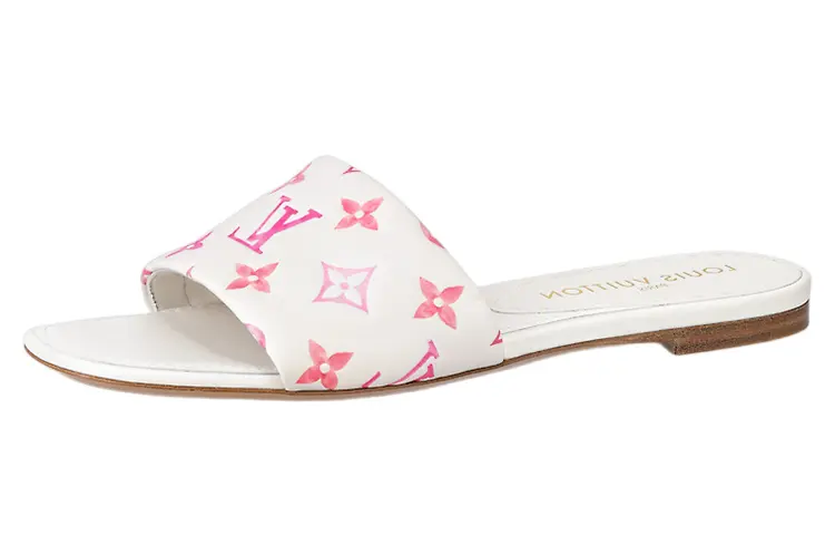 LOUIS VUITTON Revival Slide Slippers Women's White