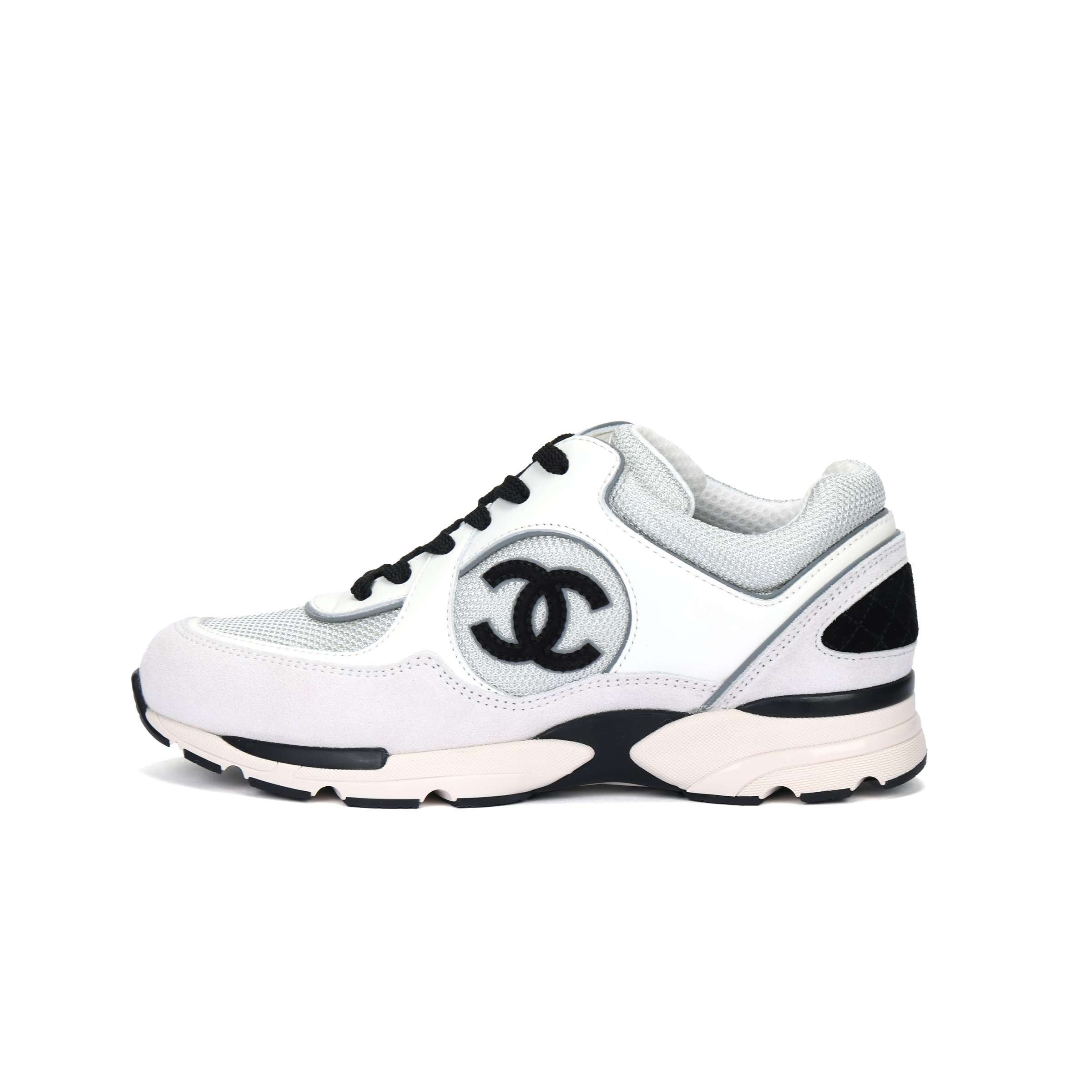 Chanel Sneaker 'White Light Grey Black' Women's