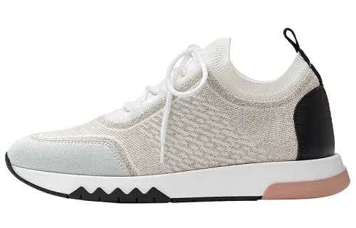 HERMES Addict Sneaker Low top Casual Shoes Women's Multicolor Rose Gold Patchwork