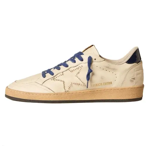Golden Goose Ball Star Cow Leather Low top Skateboard Shoes Men's White