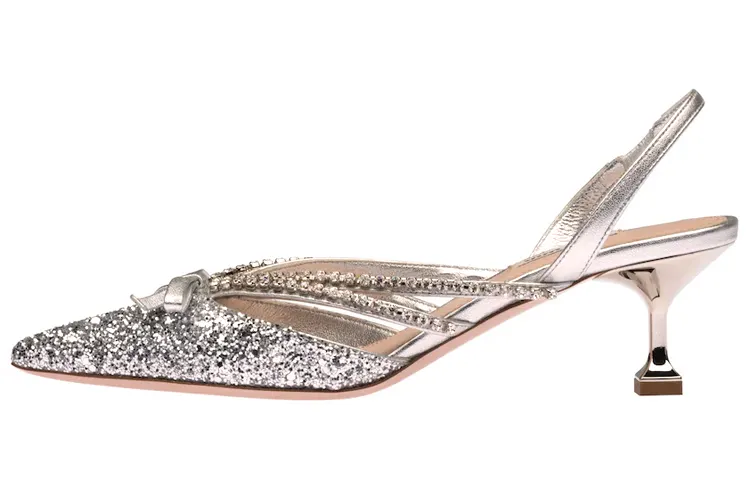 MIU MIU High Heels 5.5cm Women's Silver