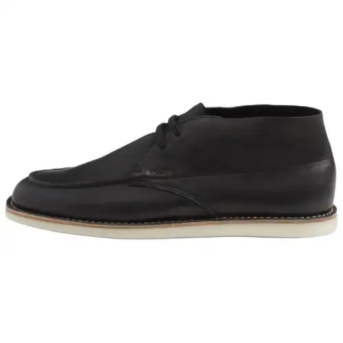 PRADA Leather Casual Shoes Men's Black
