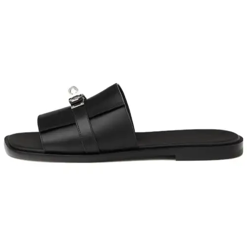 HERMES Gabriella Slide Slippers Men's Black