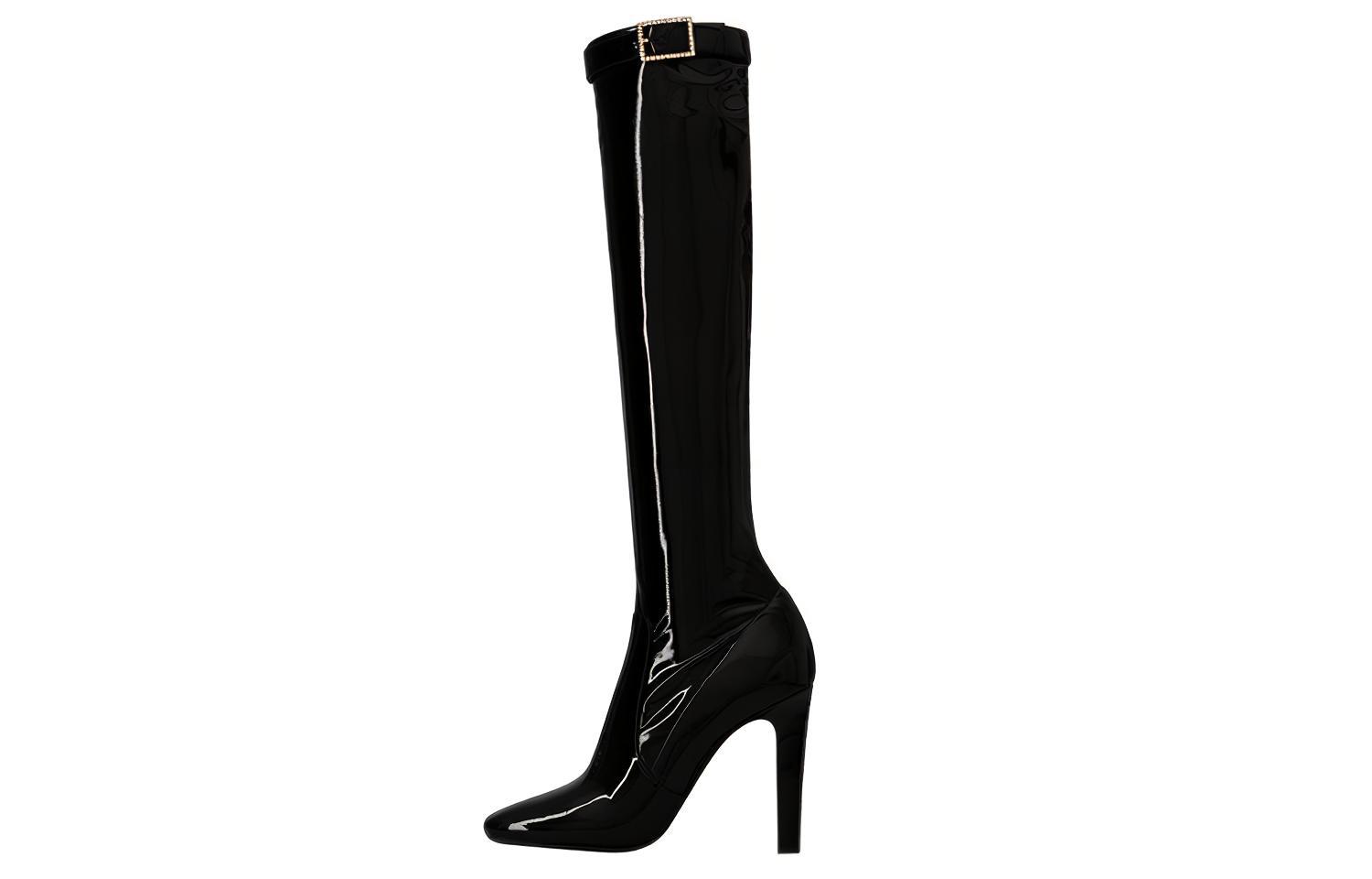 SAINT LAURENT Elle Knee high Boots 10cm Women's Black