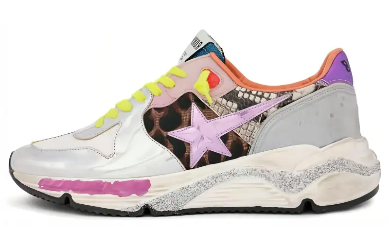 Golden Goose Running Sole Low top Casual Shoes Women's Multicolor Distressed