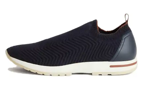 Loro Piana Fabric Lightweight Low top Casual Shoes Men's Black