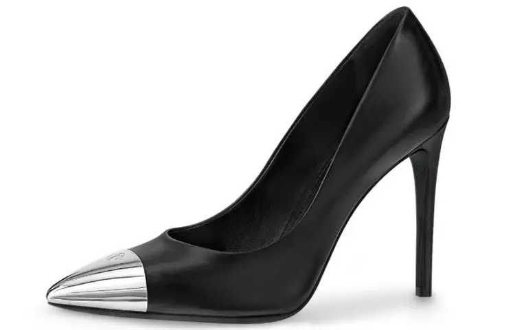 LOUIS VUITTON Urban Twist Calfskin Slim Heel High Heels Women's Black