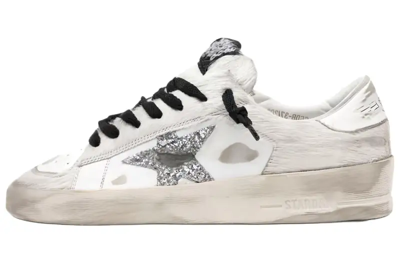 Golden Goose Stardan Stylish Skateboarding Shoes Women's White