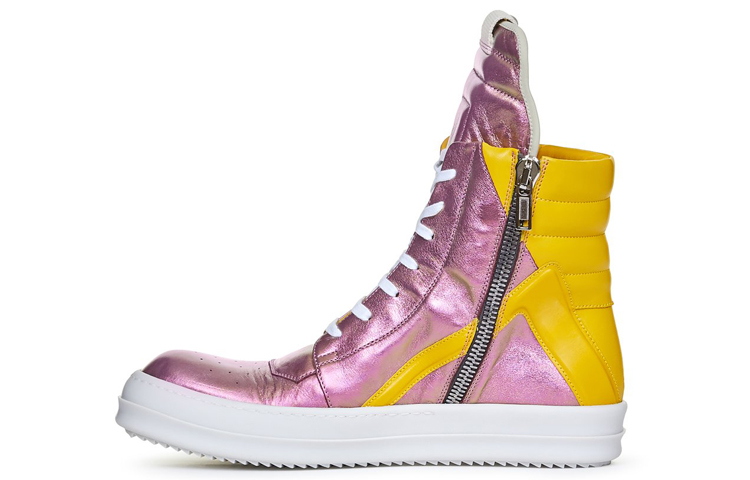 RICK OWENS/RO Tecuatl High top Skateboard Shoes Men's Rose Gold