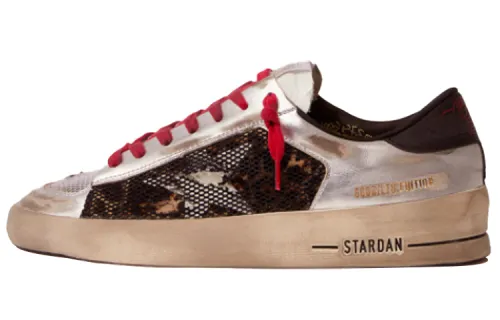 Golden Goose Stardan Stylish Skateboarding Shoes Women's Silver